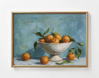 Orange Still Life Print: Farmhouse Kitchen Decor (Digital Download)