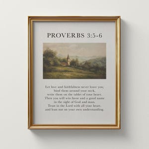 Proverbs 3 Scripture Art: Christian Bible Verse Print (Digital Download)
