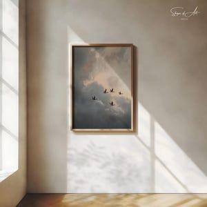 Vintage Geese in Flight Print: Rustic Bird Art (Printable Download) image 8