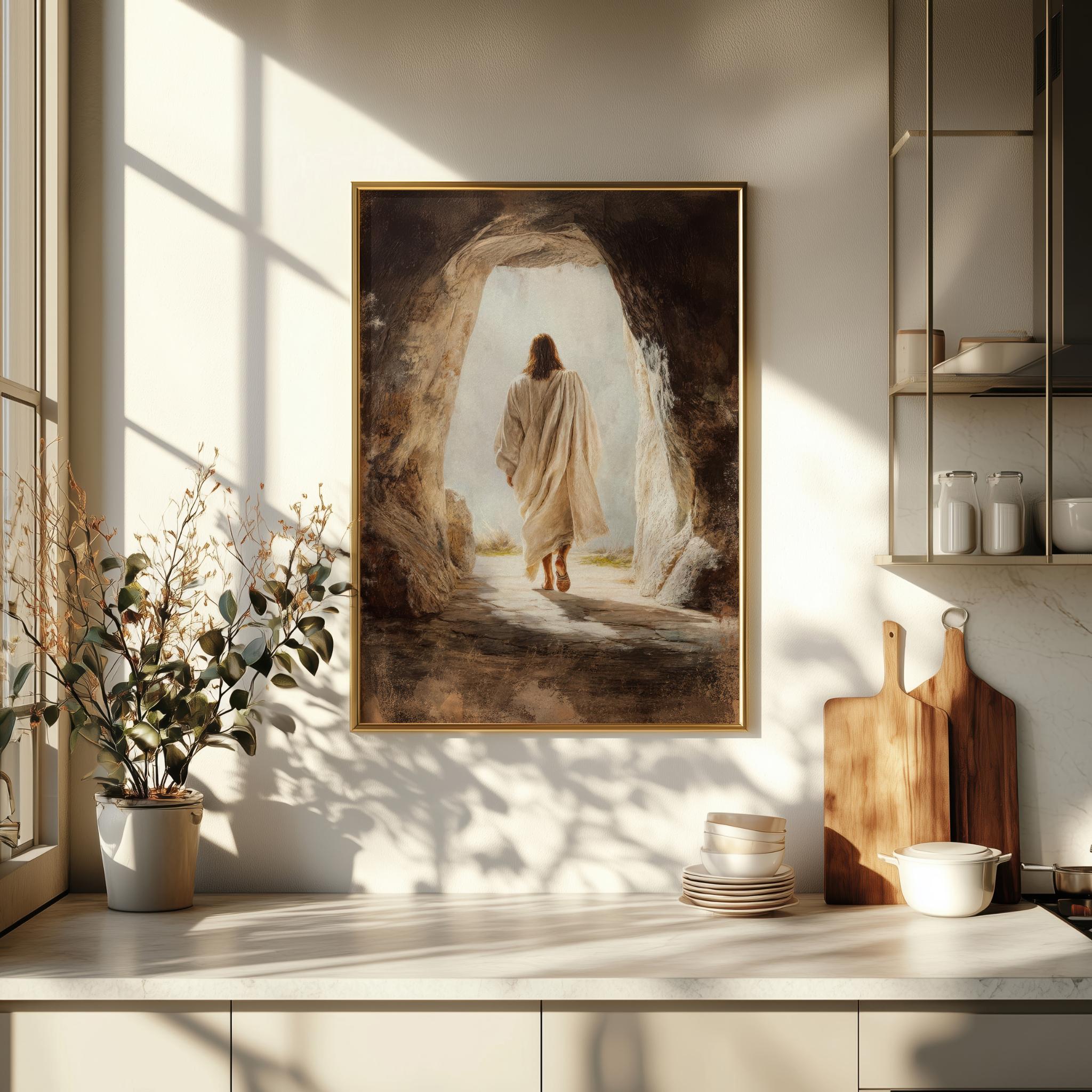 Jesus Resurrection Print: Empty Tomb Christian Wall Art - Etsy