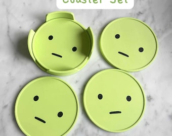 Smiski Coasters Set | Gift for Smiski Fans | 3D Printed