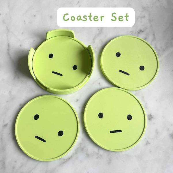 Smiski Coasters Set | Gift for Smiski Fans | 3D Printed