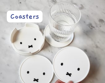 Bunny Coasters Set | Custom Color | 3D Printed