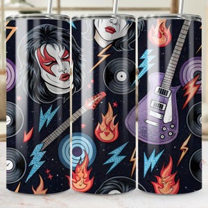 Kiss Band Tumbler Wrap: rockmuziek 20oz mager sublimatieontwerp (digitale download)