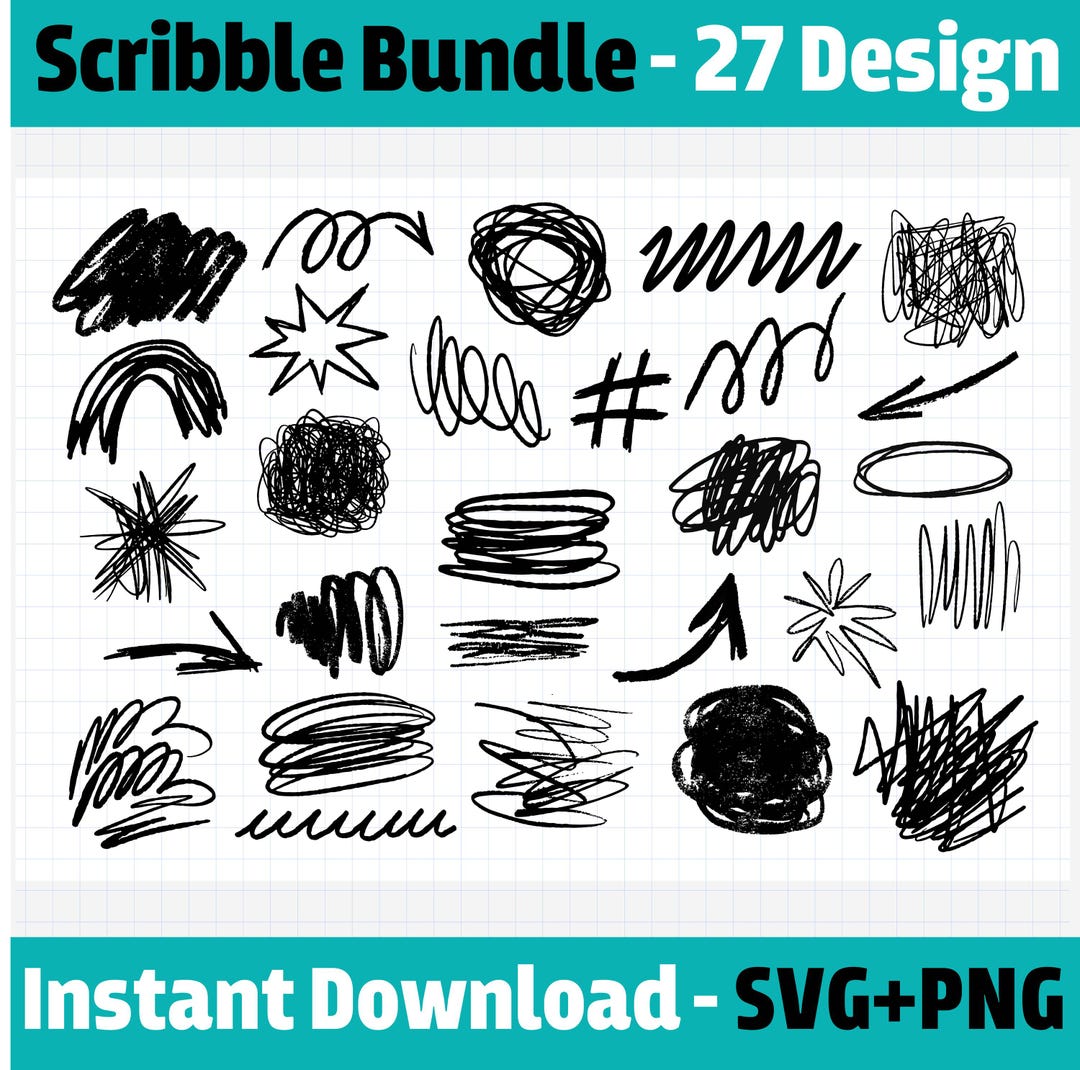 Scribble SVG Bundle, Scribble Lines Svg, Scribble Doodle Svg. Doodles ...