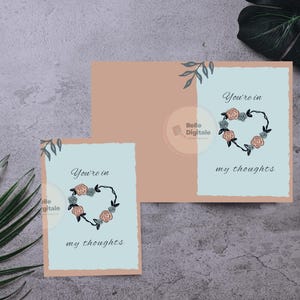 Carte de sympathie modifiable, carte de sympathie imprimable, carte personnalisée, carte personnalisée, carte à faire soi-même, carte de compassion, carte d'empathie, réconfort