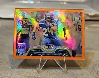 Marshawn Lynch Topps Card Magnet - Seahawks NFL Fan Gift