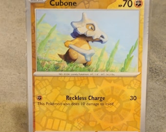 Cubone Authentic Card Magnet | Handmade TCG Fan Gift | Pokémon