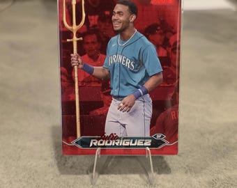 Julio Rodriguez Authentic Card Magnet | Handmade Baseball Fan Gift | Mariners