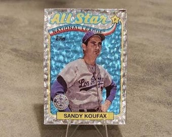 Sandy Koufax Authentic Card Magnet | Handmade Baseball Fan Gift | Dodgers