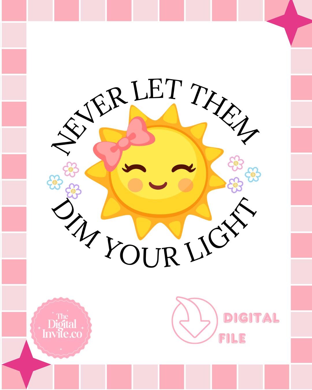 Never Let Them Dim Your Light Retro Design, SVG, PNG Digital Download ...