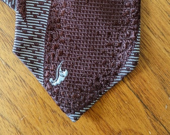 Deadstock vintage skinny tie brown mcm Fashion Square