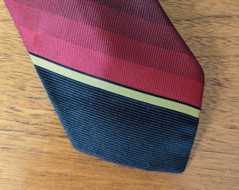 Mid century modern skinny tie red silk