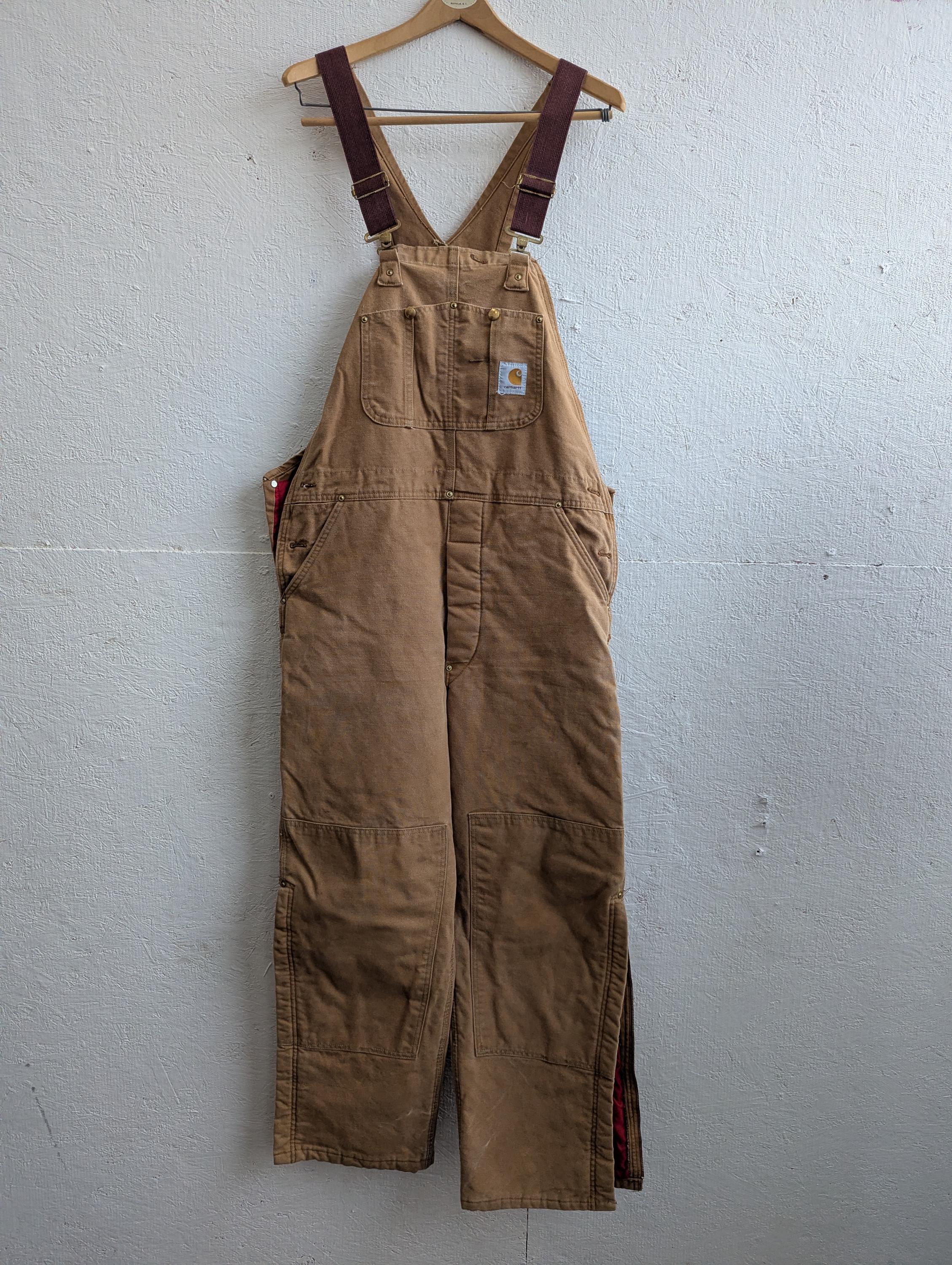 【USA-vintage】carhartt cover-all 80s 90s Vintage '80s Carhartt Insulated Coveralls USA 38x34 Double