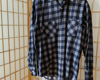 Vintage Bud Berma grey flannel shirt men's medium