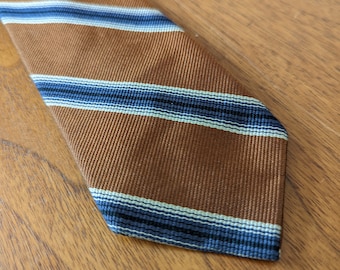 Mid century brown silk rep tie