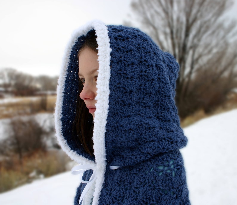 Hooded Cape PDF Crochet PATTERN Child Adult Cloak Instructions Etsy