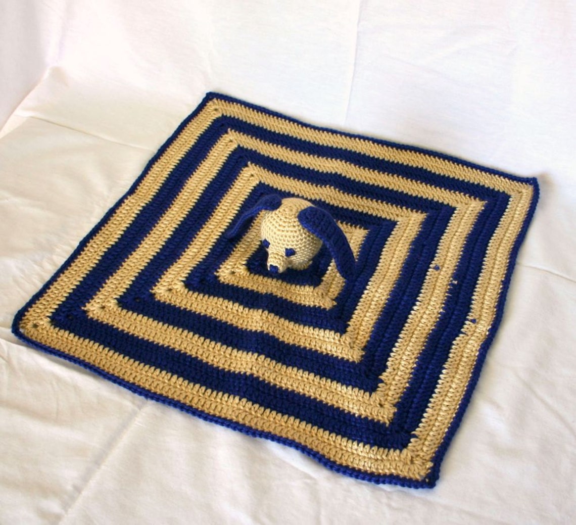 Baby Dog Blanket Toy PDF Crochet PATTERN Infant Soft Snuggle Etsy