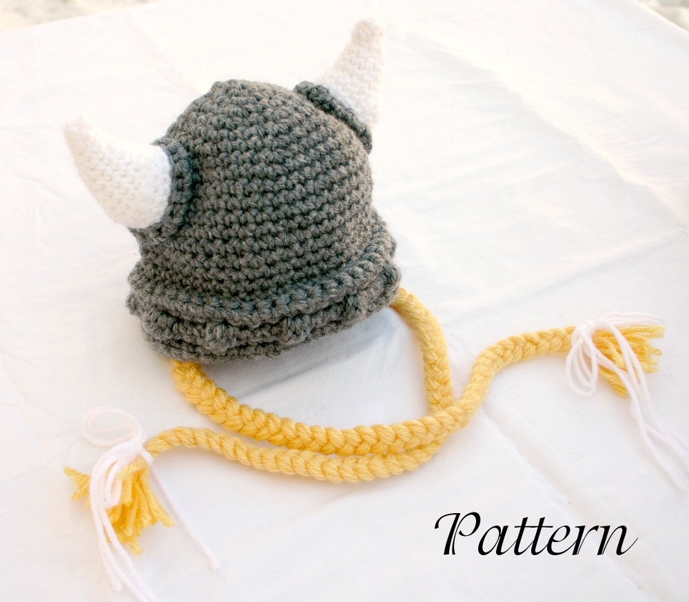 Viking Baby Hat PDF Crochet PATTERN 6 