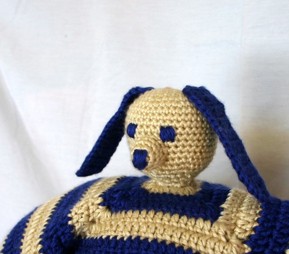 Baby Dog Blanket Toy PDF Crochet PATTERN Infant Soft Snuggle Etsy