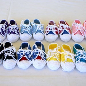 Baby Sneakers PDF Crochet PATTERN 0-3 Month Infant Tennis Shoes Soft ...