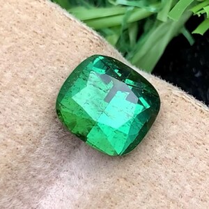 Bluish Green Tourmaline Loose Gemstone, Cushion Cut Tourmaline Gemstone For jewellery , 2.80 Carat