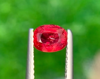 0.65 Carat Red Spinel Gemstone Cushion Cut from Burma