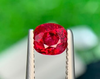 1.15 Carat Red Spinel Gemstone Cushion Cut from Burma