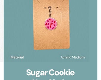 Cookie Key Chain | Mini Cookie Charm for Bags, Keys, or Gifts