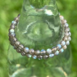 Natural 6mm Labradorite Bracelet, Genuine Labradorite Bracelet, Labradorite Bracelet, Crystal Bracelet, Gift for her, Gift for him