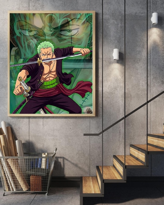 かっこいいゾロのアートワーク | ワンピースファンアート | 剣を持つ