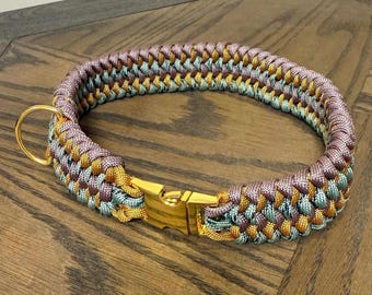 Collier pour chien en paracorde (nœud de serpent tissé)
