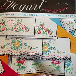 1950s Vintage Vogart Embroidery Transfer 655 Uncut