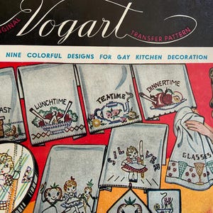 1950s Vintage Vogart Embroidery Transfer 277 Uncut