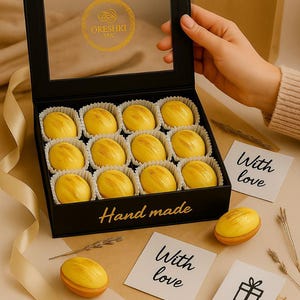 Lemon Oreshki Cookie Box – Gourmet Filled Cookies | Self Care Gift, Get Well Soon Package, Hostess Gift, New Home Gift