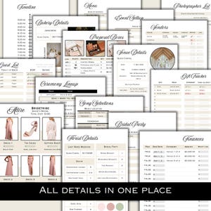 Printable Wedding Planner Template: Spreadsheet tools, Seating Chart, and more (Digital Download) image 2