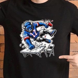 Shirt Buffalo Bills - Josh Allen Break the Table Tee, voetbalfankleding, outfit voor wedstrijddag, perfect cadeau voor Bills Mafiaa