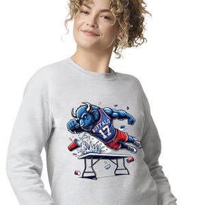 Buffalo Bills Mafia Crewneck Sweatshirt, Cozy Unisex Apparel, Ideal for Tailgate Events, Awesome Gift for Sports Lovers