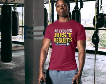 Motivational Gym T-Shirt: No Excuses, Just Results