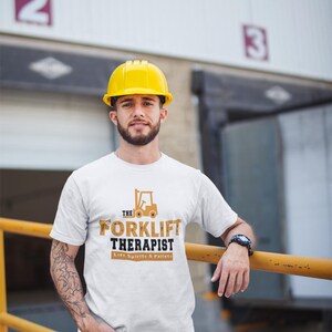 The Forklift Therapist Shirt - Lift Spirits & Pallets | Funny Job Gift for Warehouse Workers