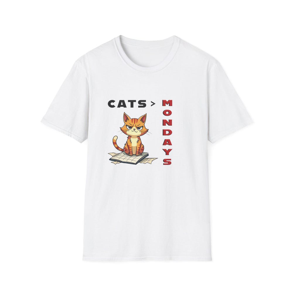 Gift For Cat Mom | Custom Cat Lovers Gift | Cat Mom Gift | Funny Cat Shirt - Cats > Mondays | Cat Mom Apparel Livingmall