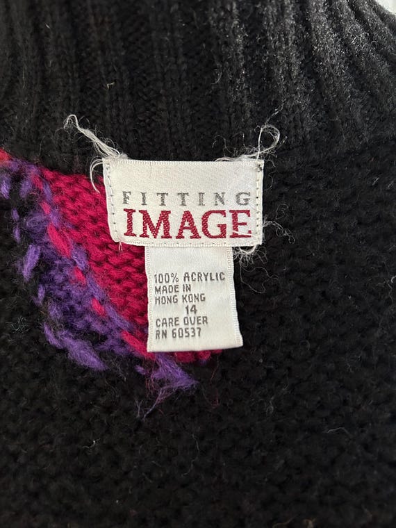 1980’s Fitting Image Maxi Button Up Sweater Coat - image 5