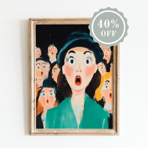 現代抽象プリント | 気まぐれな抽象画 | ショックを受けた人物の油絵 | ミニマリスト現代画 | デジタルダウンロード N1-66