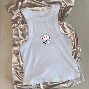 New York Baseball Print - Women&#39;s Micro Rib Tank Top