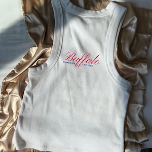 Buffalo Football Print - Women&#39;s Micro Rib Tank Top