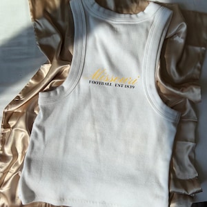 University of Missouri Football Print - Women&#39;s Micro Rib Tank Top