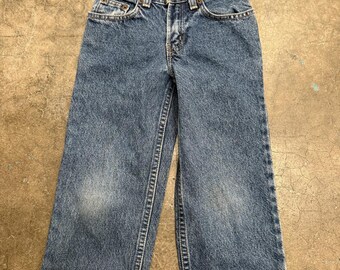 Vintage Gap Blue Jeans Loose Fit Kids Denim Pants Size 4 Slim