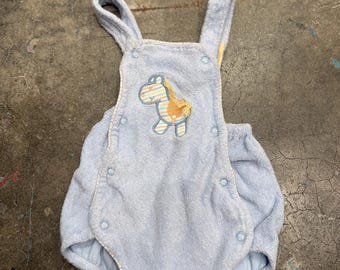 Vintage Carter’s Terry Cloth Baby Romper Horse 12M