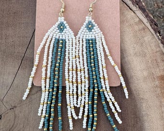 Moonlight Creek- Fringe Beaded Earrings