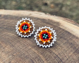 Sunburst-  Beaded Studs